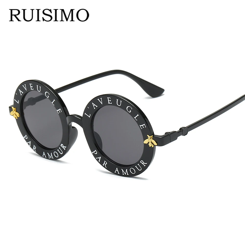 

RUISIMO Pink classic Round Sunglasses Women men LADIES female brand Mirror Lenses Sun Glasses For women retro Male retro de sol