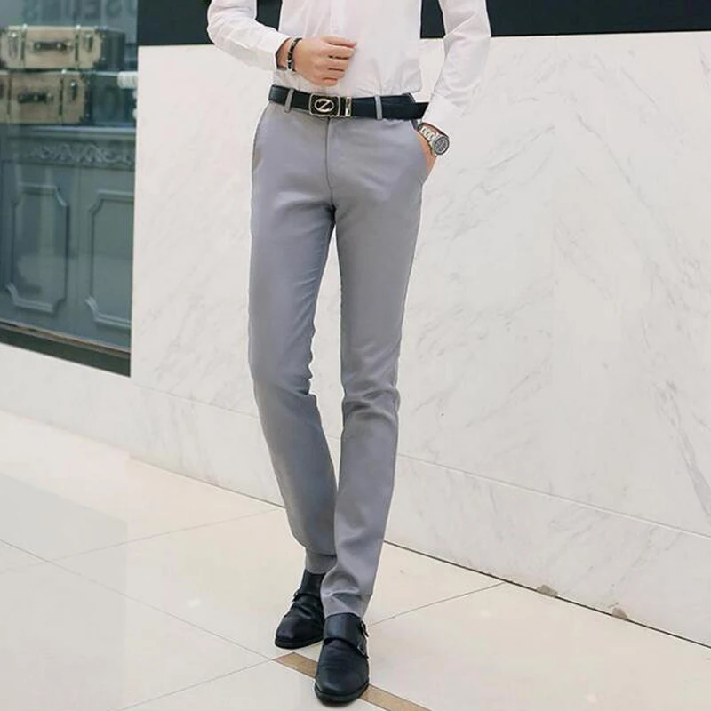 Лидер продаж мужские классические 7 цветов повседневные платья брюки для девочек стрейч Slim Fit Слаксы мотобрюки размеры M-3XL