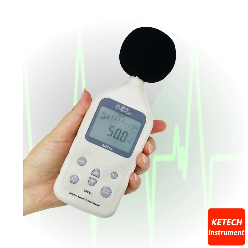 

Digital Sound Level Meter Noise Tester 30-130db AR814