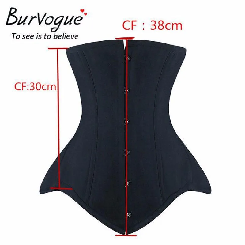Cena Burvogue kobiety pod biustem gorset Waist trainer podwójne odchudzanie talii gorset modelujący stali nierdzewnej gorset z fiżbinami talii gorset treningowy