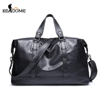 

Men's Gymnastic Bag PU Leather Shoulder Sports Gym Bag Fitness Tote Handbag Crossbody Bags Travel Duffel Tourist Bag XA309WD