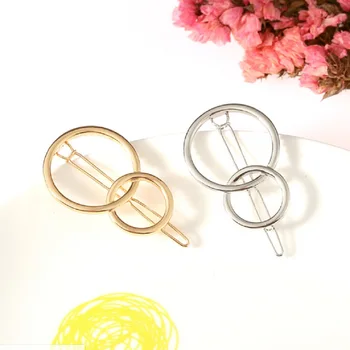 

Women Crystal Elegant Sun Circle Pearl Hair Clip Barrette Korean Hairpin Barrette Headdress Hair Accessories Girls Hair Clip