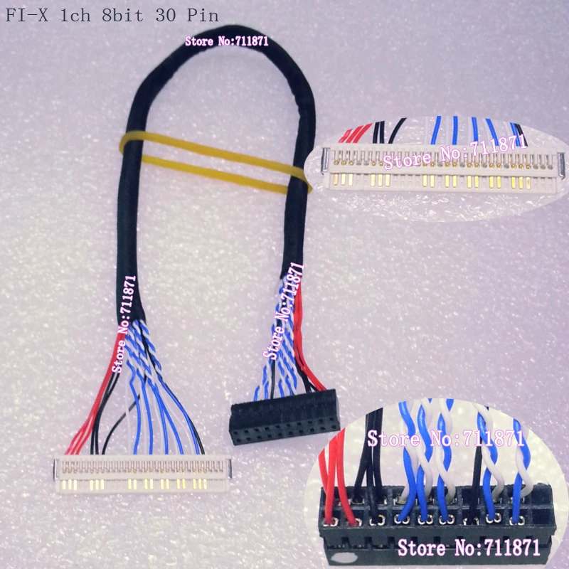 Кабель для ЖК экрана 30Pin LVDS 1ch 8 битный с фиксацией 30 P одиночный дюймовый