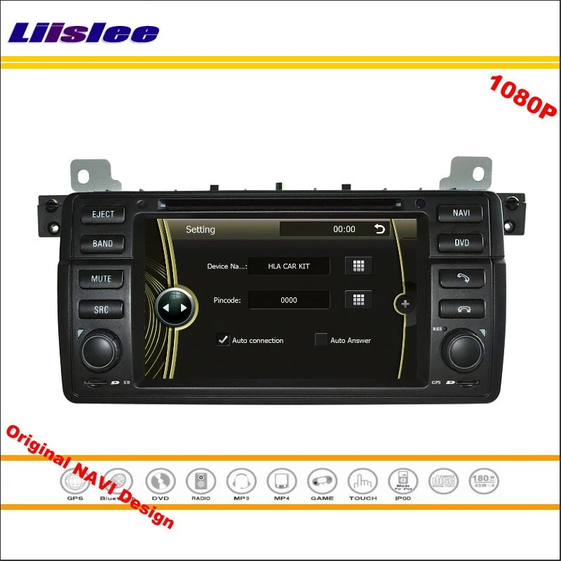 Cheap Liislee For BMW E46 M3 1998~2005 Stereo Radio CD DVD Player GPS Nav Navi Navigation 1080P HD Screen System Original NAVI Design 3