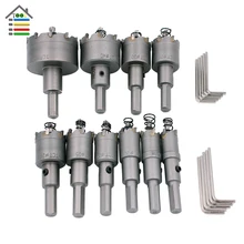 10PCS Tungsten Carbide Tip TCT Drill Bit Hole Saw Set Stainless Steel Metal Drilling Alloy 16