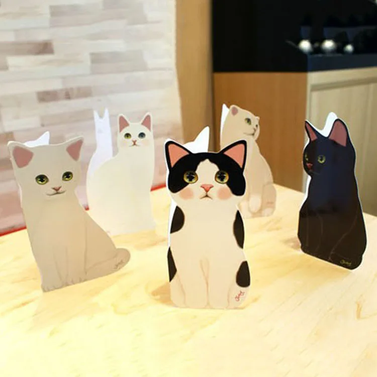 Творческий прекрасный кот поздравительная открытка 3d приглашения благословение фестиваль День рождения открытка милый кот дизайн карты 1 шт случайный цвет
