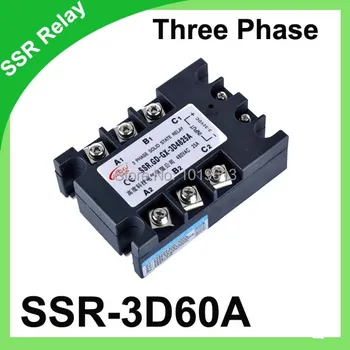 

DC to AC 3 Phase Solid State Relay SSR 60A 3-32V DC 480V AC