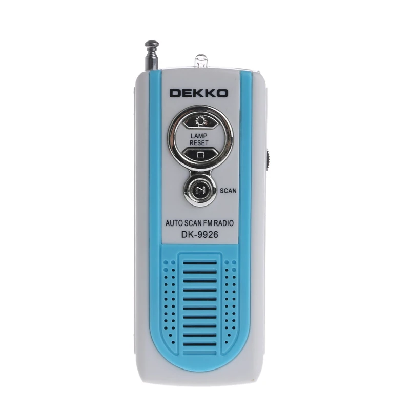 

New Mini Portable Auto Scan FM Radio Receiver Clip With Flashlight Earphone DK-9926