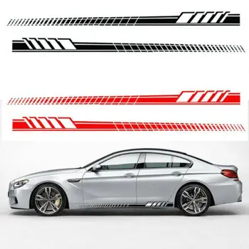 

2x Car Racing Long Stripe Graphics Side Body Vinyl Decal Sticker Universal