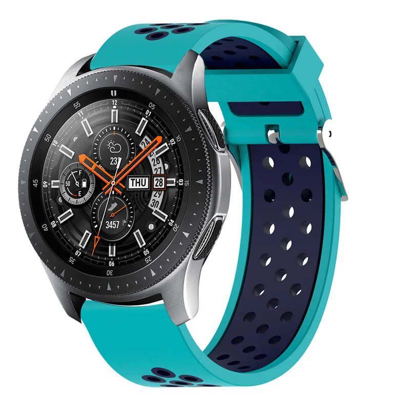 Силиконовый браслет для samsung gear S3 Classic Frontier Galaxy watch 46 мм SM-R800 часы браслет для huawei watch GT active