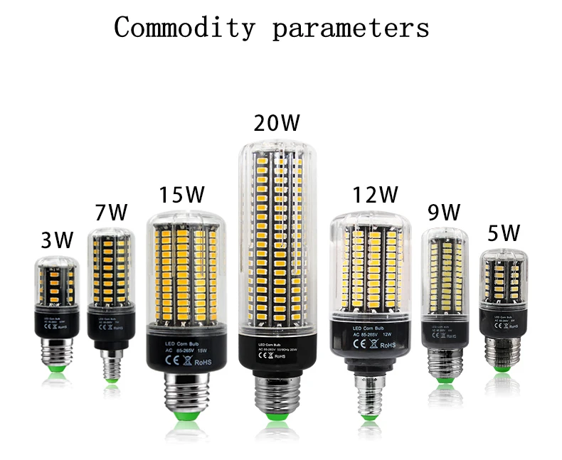 1 шт. 5736 SMD более яркий 5730 5733 светодиодный светильник-кукуруза 3,5 Вт 5 Вт 7 Вт 8 Вт 12 Вт 15 Вт E27 E14 85 В-265 в без мерцания постоянного тока