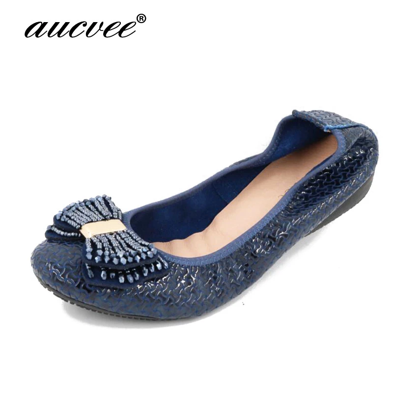 ladies blue flats