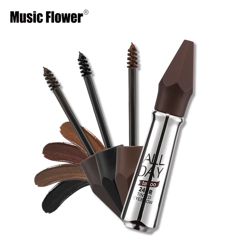 Music Flower Eyebrow Makeup 4 Colors Tinted Eyebrow Cream Gel 3D Fiber Eyebrow Enhancer Waterproof 24H Long Lasting Dye Eyebrow Music Flower Eyebrow Makeup 4 Colors Tinted Eyebrow Cream Gel 3D Fiber Eyebrow Enhancer Waterproof 24H Long Lasting Dye Eyebrow