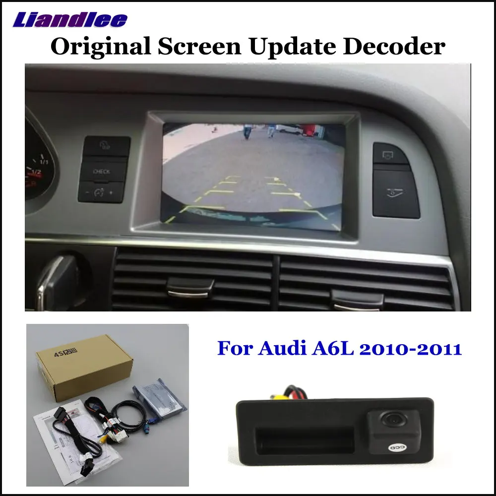 Liandlee для Audi A6 A6L (высокая) автомобиль оригинальный Экран обновление Системы сзади Обратный Парковка Камера цифровой декодер Дисплей плюс