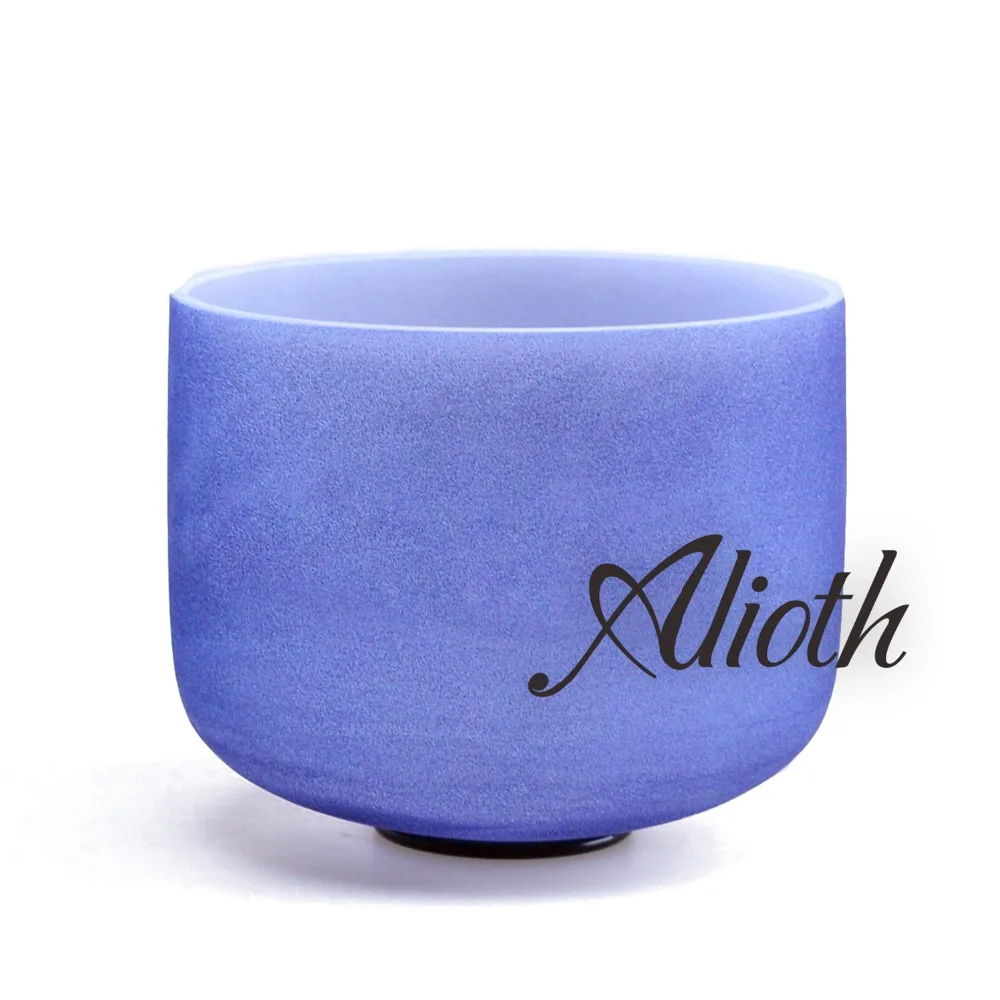 

10 Inch Indigo Outside Colored A Note Crystal Singing Bowl for Third Eye Chakra Balancing/Yoga/Meditation/Sound Therapy