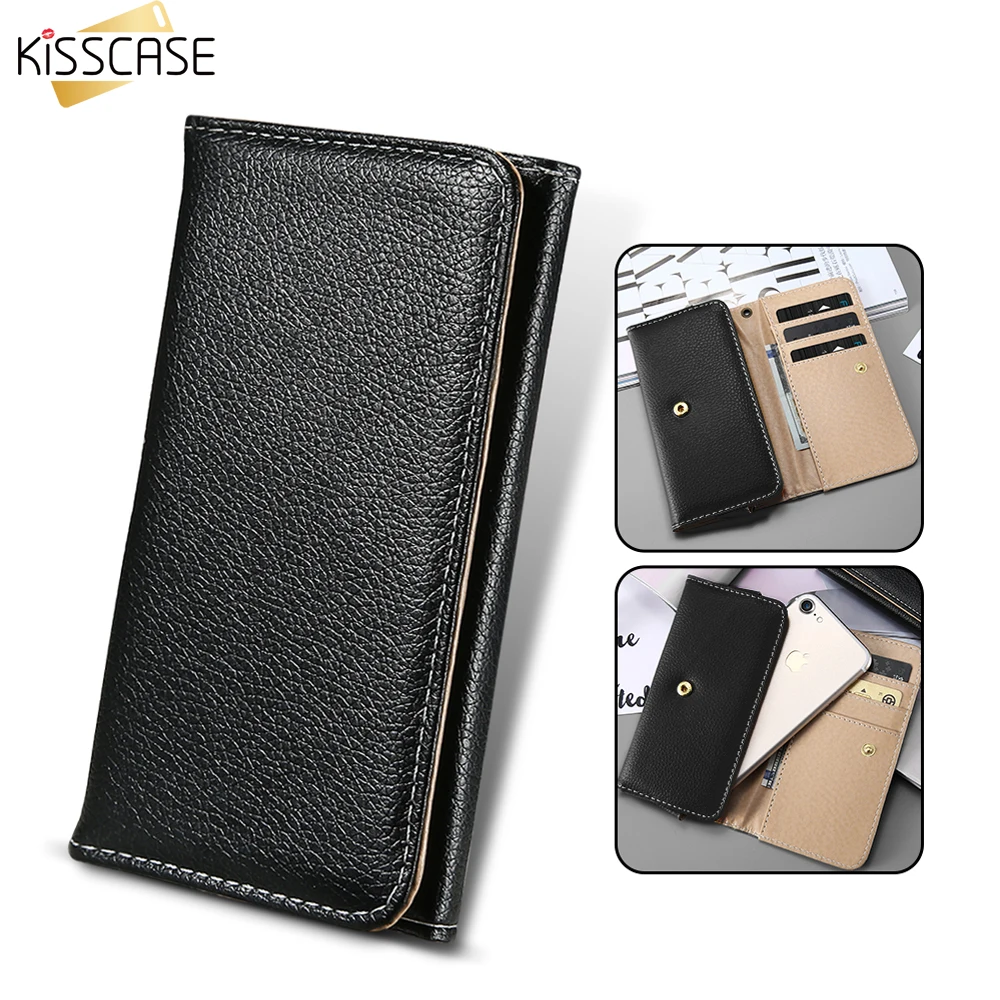 KISSCASE общего бумажник кошелек из искусственной кожи мини-сумка для телефона чехол