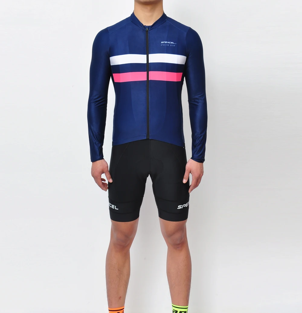 SPEXCEL SPEED CYCLING GEAR PRO TEAM длинный рукав Велоспорт Джерси термобелье гонки FIT рубашка для езды на велосипеде тонкая ткань для лета