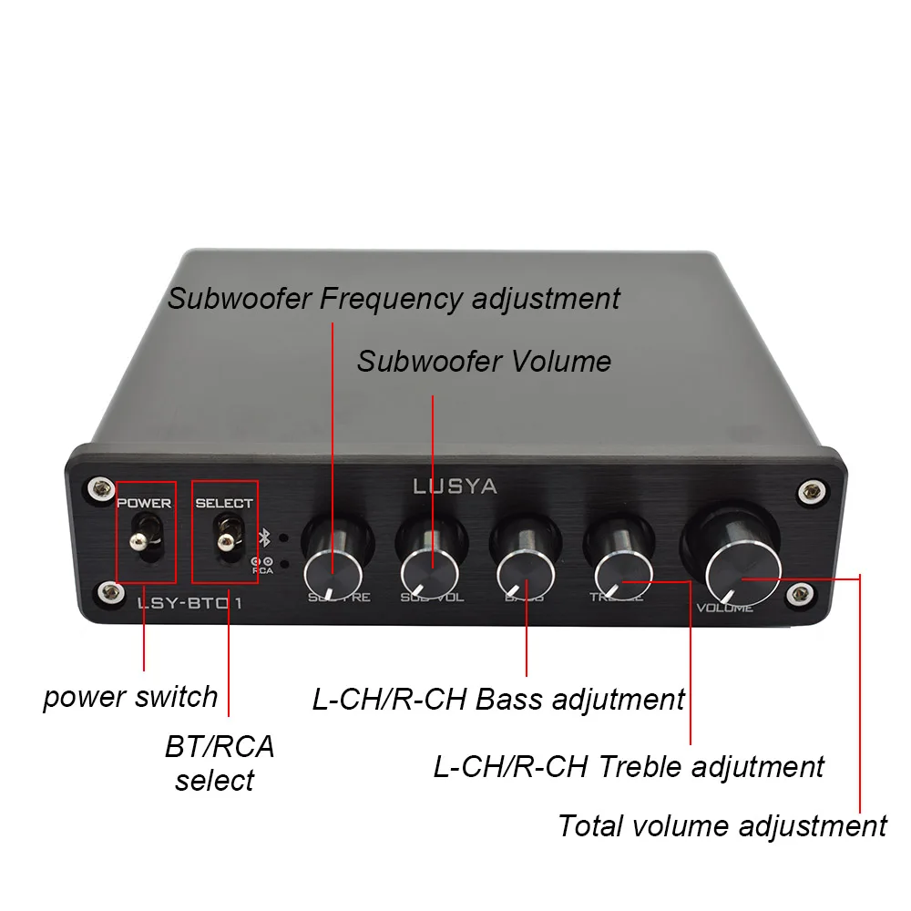 CSR8635 Bluetooth 4,0 TPA3116 2,1 alta potencia HIFI Subwoofer placa amplificador clase D amplificador audio 2*50 W + 100 W B2-004