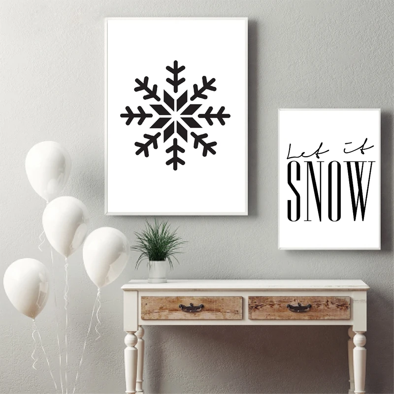 Snow Christmas Canvas Painting Christmas Decoration