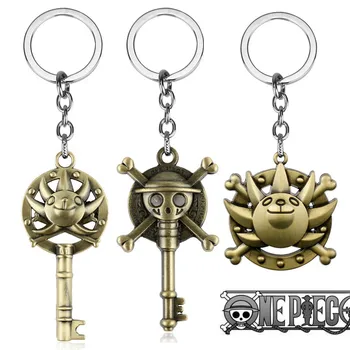 

Hot Anime Jewelry ONE PIECE Keychain Metal Pendant Key Ring Luffy Thousand Sunny Key Chain