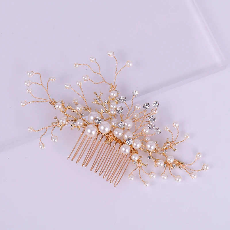 Gold Color Hair Combs (6)