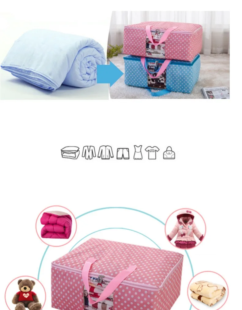 M, L, XL, простой Органайзер в горошек, органайзер для шкафа, розовый, синий, органайзер, сумка для одежды, качественный органайзер для гардероба