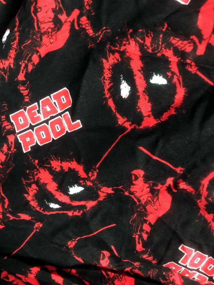 Хлопок трикотаж Дэдпул Мягкий DIY ткань мягкая одежда ткань 1 ярда в ширину 160 см