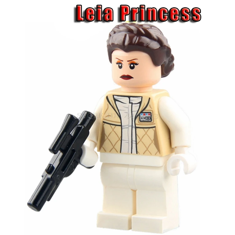 Игрушки блоки Звездные войны Han Solo Leia Princess Organa Rise Of Skywalk солдат-клон Chewie Звездные войны блок Звездные войны фильм фигурки - Цвет: Leia Princess