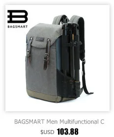 BAGSMART рюкзак для SLR/DSLR камеры s 15," Сумка для ноутбука с водостойким дождевик крепление штатива