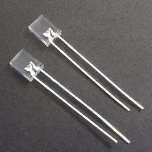 02-59 100 шт./лот 2X3X4 квадратный светодиодный прозрачный зеленый светильник(квадратный