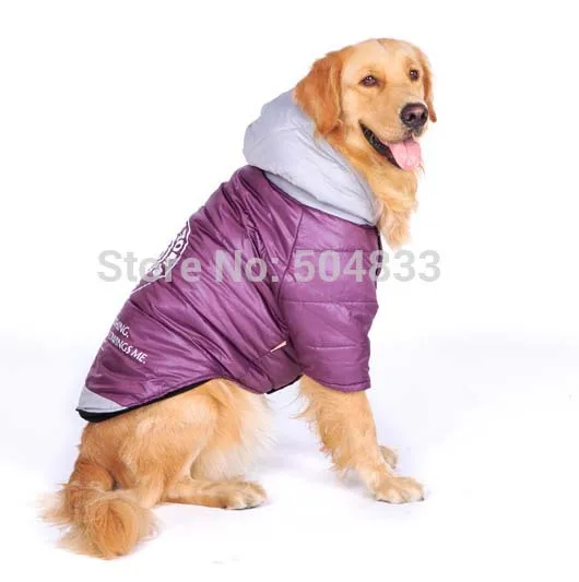 

Large Dog Warm Winter Clothes Big Dogs Padded Coat Jacket Hoodie for Samos