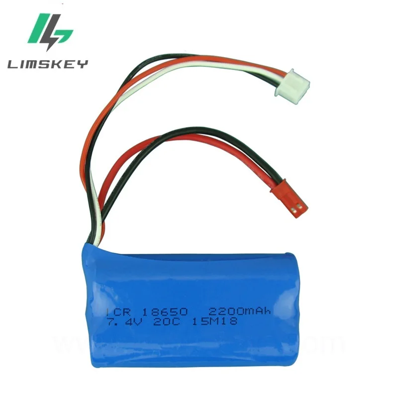 7.4v 2200mAH 18650 20C remote control airplane remote control helicopter 7.4 V 2200 mAH lithium battery Wholesale