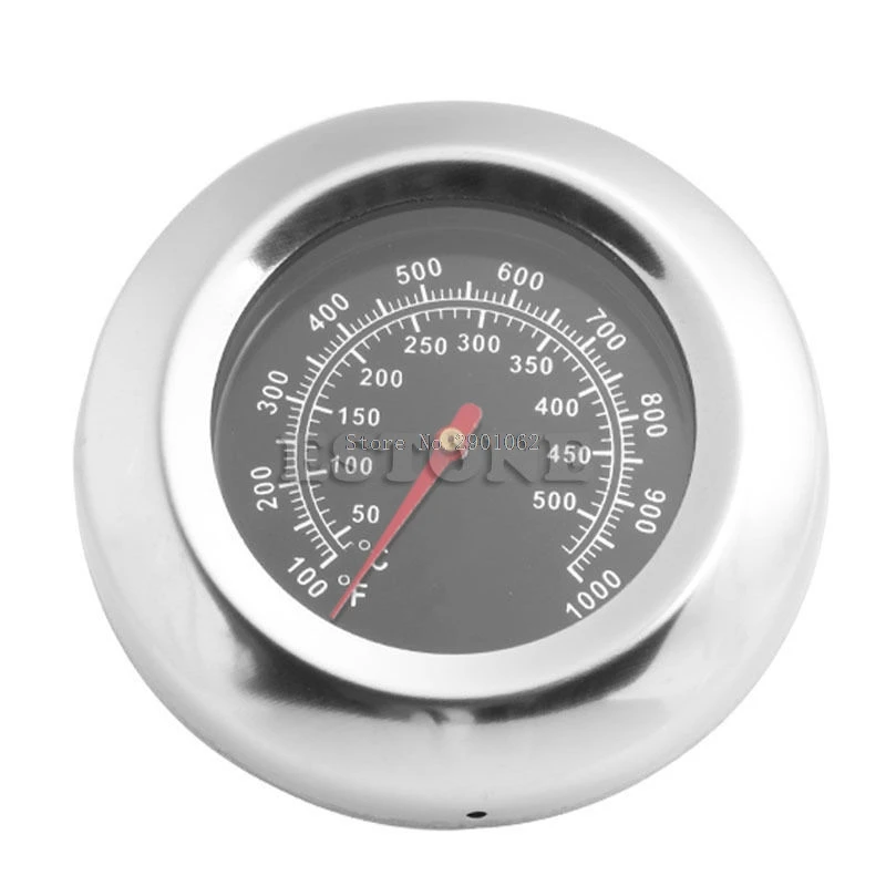 New Stainless Steel Display Thermometer Roast Barbecue BBQ Pit Smoker