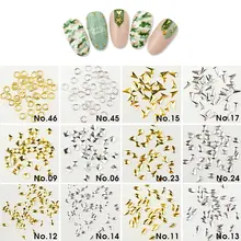 新 100 ピース/ロットパンクリベット爪ヒントゴールデンシルバーメタルネイルアートのヒントファッションメタリックステッカー新ファッション No.1 -22 号(China)