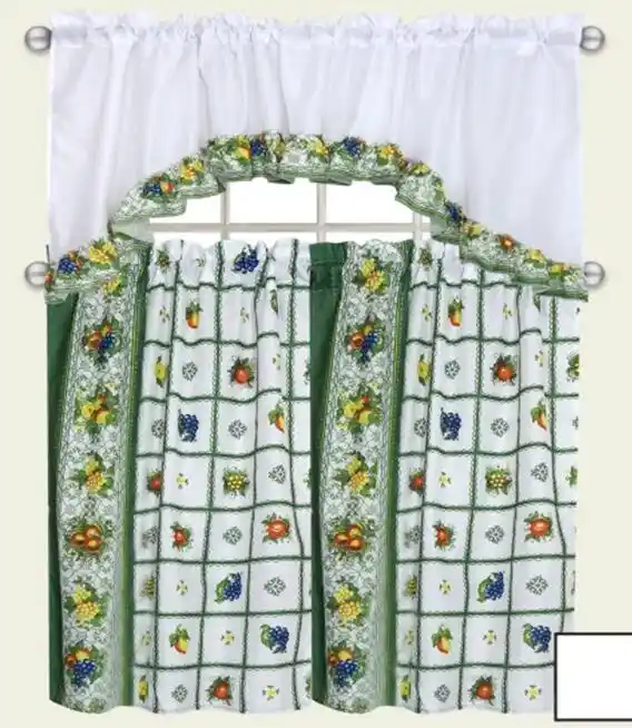 3pcs Set Kitchen Curtain Free Fruit Design Curtain Design Designer