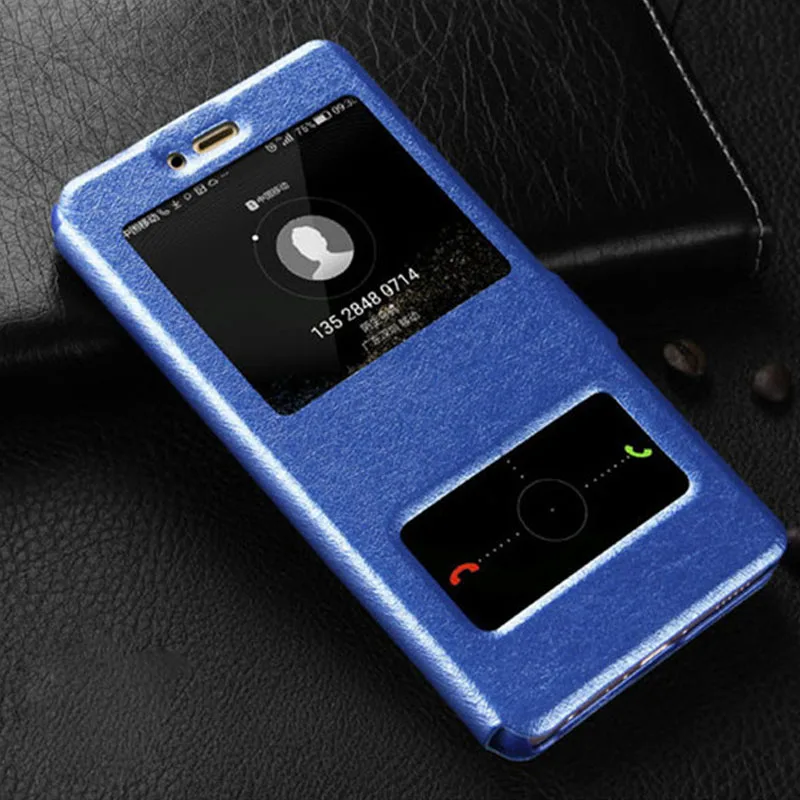 

For Huawei NOVA 3 Case Nova3 Case Open View Window Phone Case Cover For Huawei NOVA 3 Case Flip PU Leather Luxury PC HARD Back