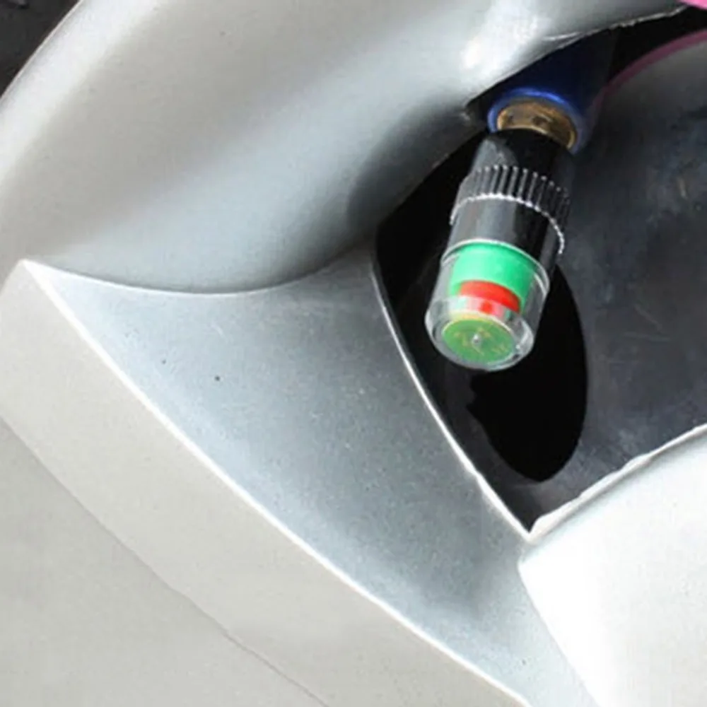 4 шт. Air Предупреждение оповещения шин клапан Кепки s 2.4Bar 36PSI Давление Сенсор монитор свет Кепки индикатор для автомобилей Аксессуары