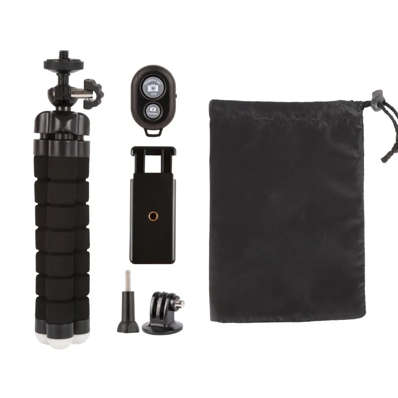 

Adjustable Bluetooth Remote Camera Stand Holder with Universal Clip for iPhone, Android Phone, Camera, Sports Camera GoPro