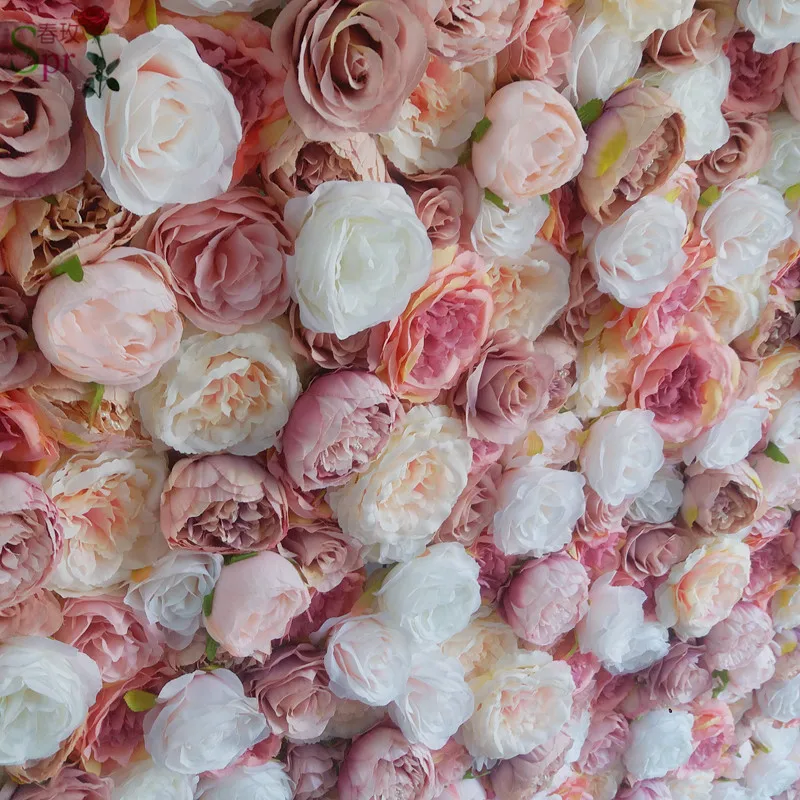 SPR 24pcs/lot luxury Artificial rose peony flower wall wedding backdrop