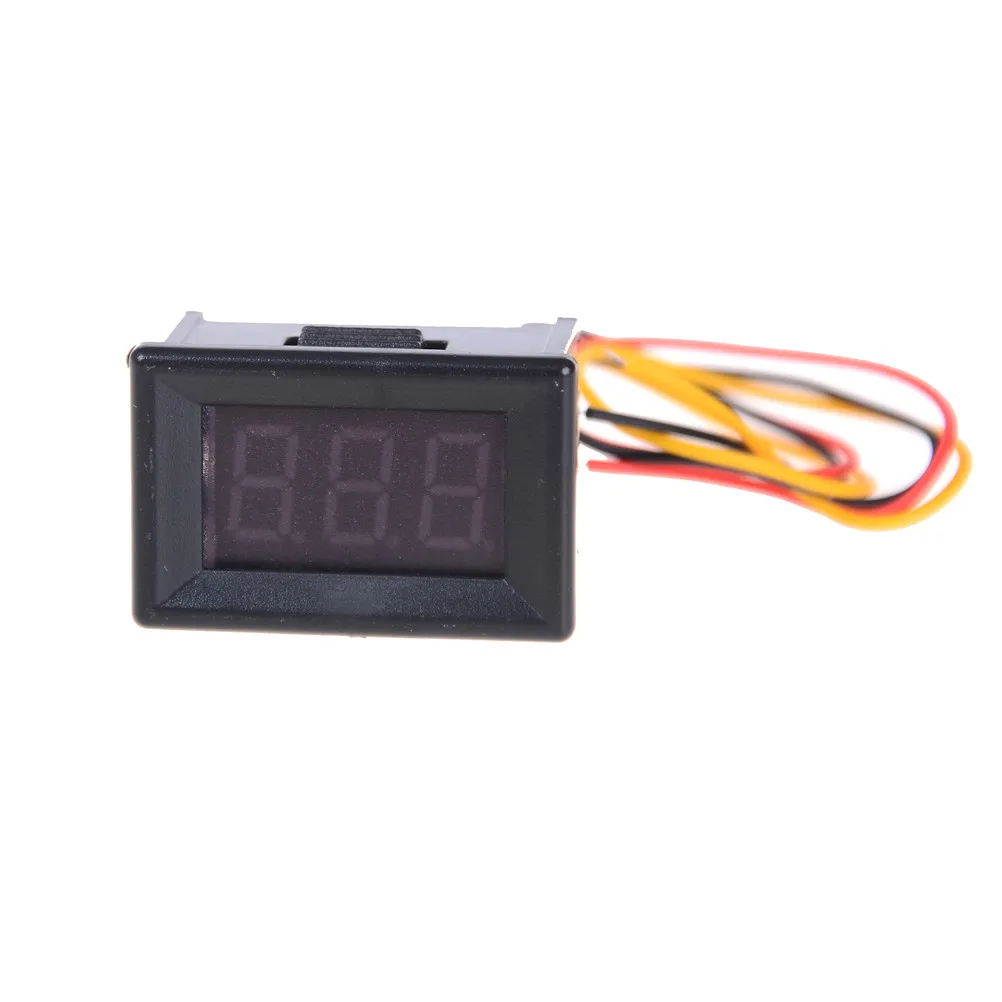 

1PC Mini Digital Voltmeter Ammeter DC 100V 10A Panel Amp Volt Voltage Current Meter Tester Red Dual LED Display 3 Wires Hot Sale