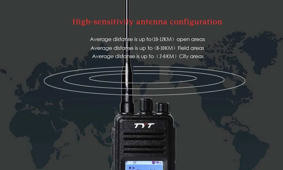 DMR цифровое мобильное радио TYT MD-380 Walkie Talkie 1000 канал Профессиональное двухстороннее радио UHF 400-480 МГц
