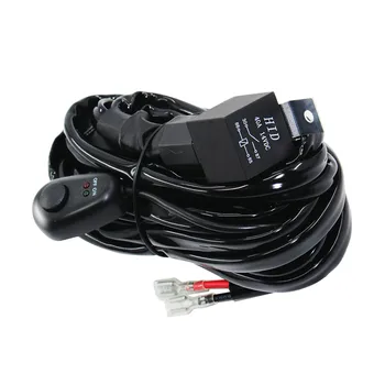 

12V On-off Switch Power Relay Blade Fuse LED Light Bar Wiring Harness Kit 16AWG Heavy Duty for Off Road LED Work Light Bar