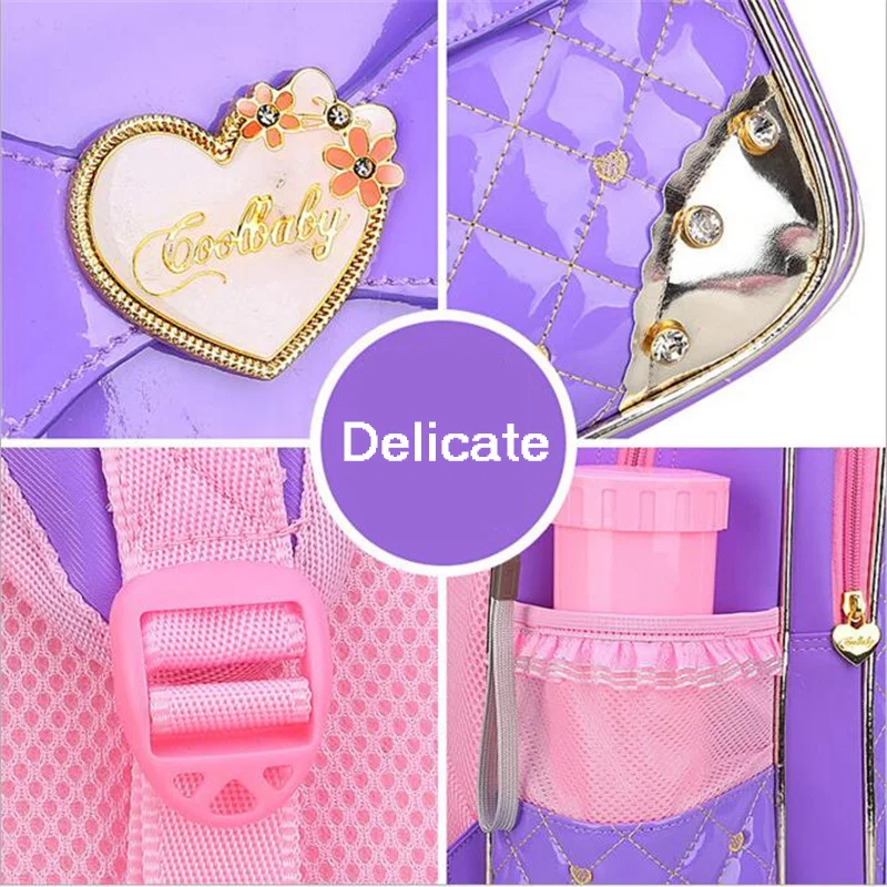 Водонепроницаемый рюкзак для девочек 1 6 классов из ПУ кожи|backpack pink|school backpackgirls school
