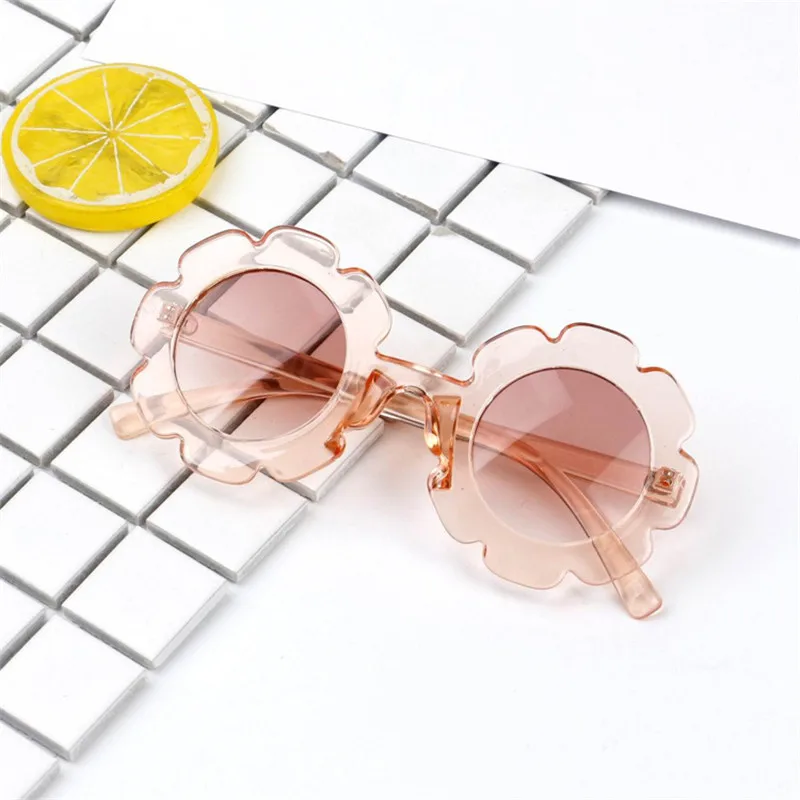 Новые детские солнечные очки в форме подсолнуха, новые игрушки для мальчиков и девочек, солнцезащитные очки для улицы - Цвет: D