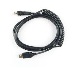 2шт сканер штрих-кодов USB кабель, спираль, 5 м(17 футов), для Honeywell HHP 3800g, 3800r, 3820,3200, 4600g, 4600r, 4820, 4600Q