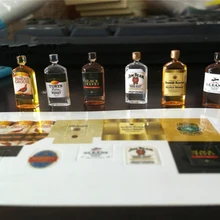 6 шт. 1/12 Миниатюрные аксессуары для кукольного домика, мини полимерные бутылки для виски и вина, модель мебели, игрушки для декора кукольного дома