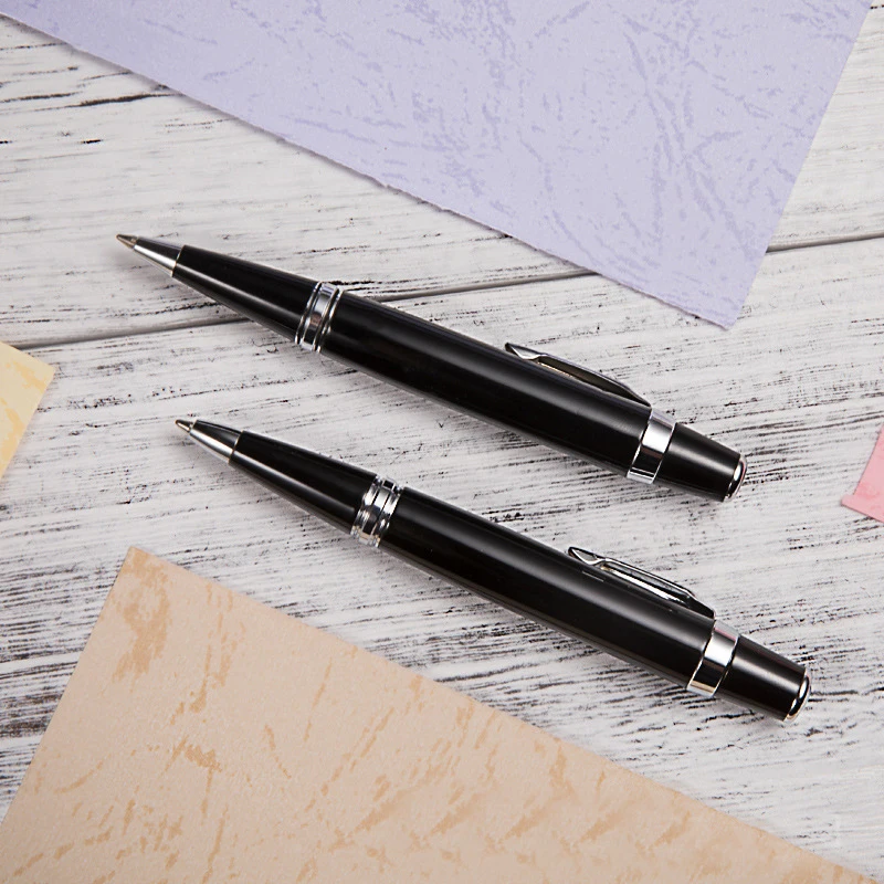 Роскошная мини-металлическая шариковая ручка высокого качества, роллер, черные чернила для ручки, сменная ручка для бизнес-письма, офисные школьные принадлежности