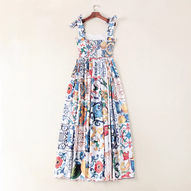 Patterns Vacances De Imprimer Sans Sexy Mignon Femmes Porcelaine Maxi Jc2945 Dos 2019 Manches Sicile Print Robe D'été Fille Robes Mode Nu z6Prnzaq