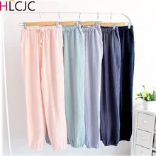 Модные весенне-осенние пижамные штаны для пары, повседневные штаны, мягкая хлопковая одежда для сна, удобные женские и мужские длинные штаны для сна