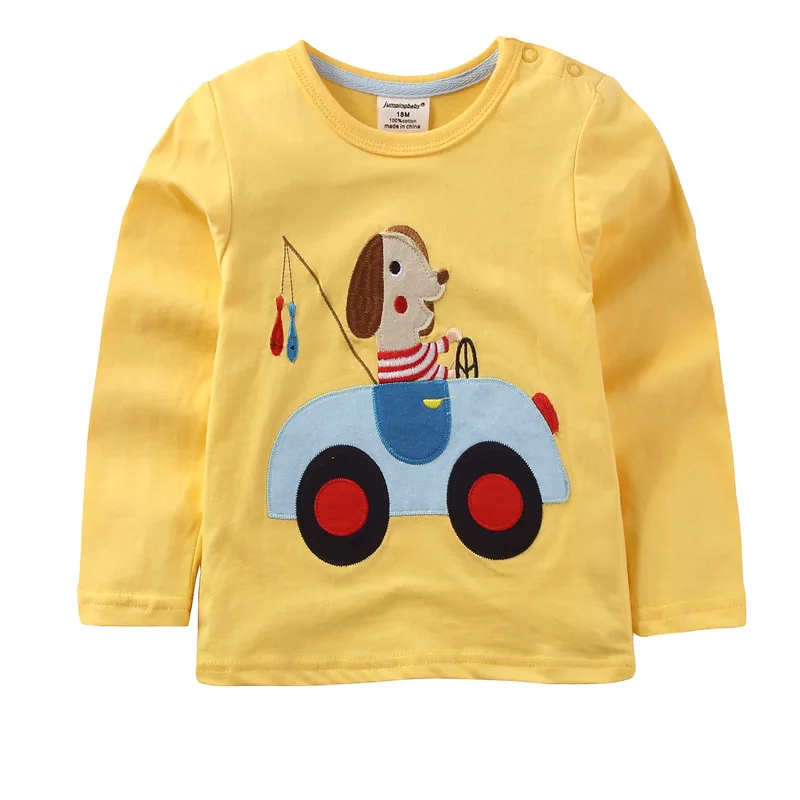 Jumpingbaby/ г. Детская футболка для девочек Одежда для маленьких девочек детская футболка с длинным рукавом Camiseta roupas infantis menina, осенний Топ